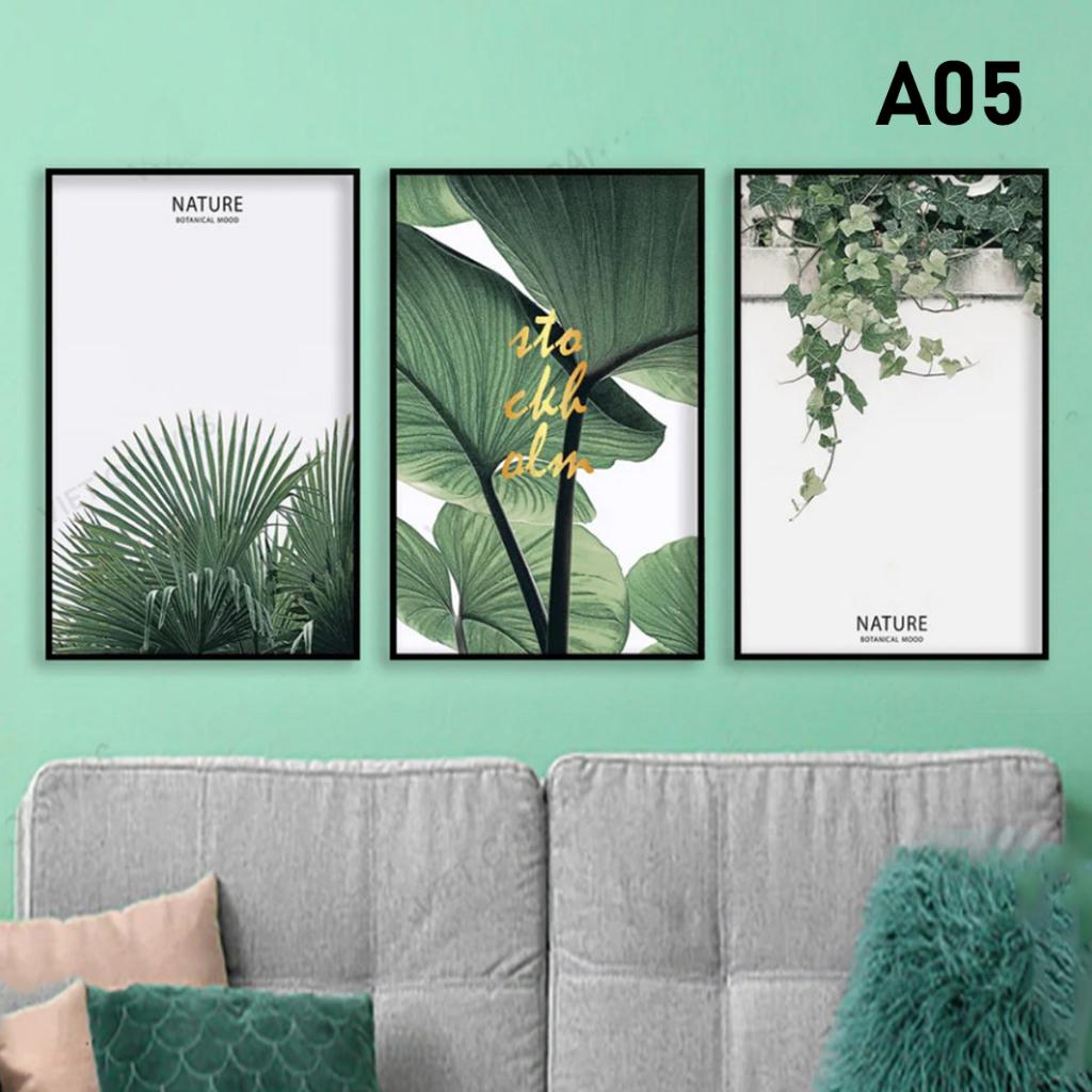 SIZE LỚN- Bộ 3 Tranh Treo Tường Đẹp Như Tranh Treo Tường Tráng Gương Gấu Breabrick &amp; in theo yêu cầu - Decor By HALO