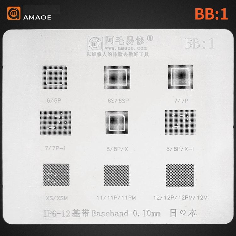 Vỉ làm chân IC Baseband cho iPhone 6-12 Pro Max BB1 hãng AMAOE