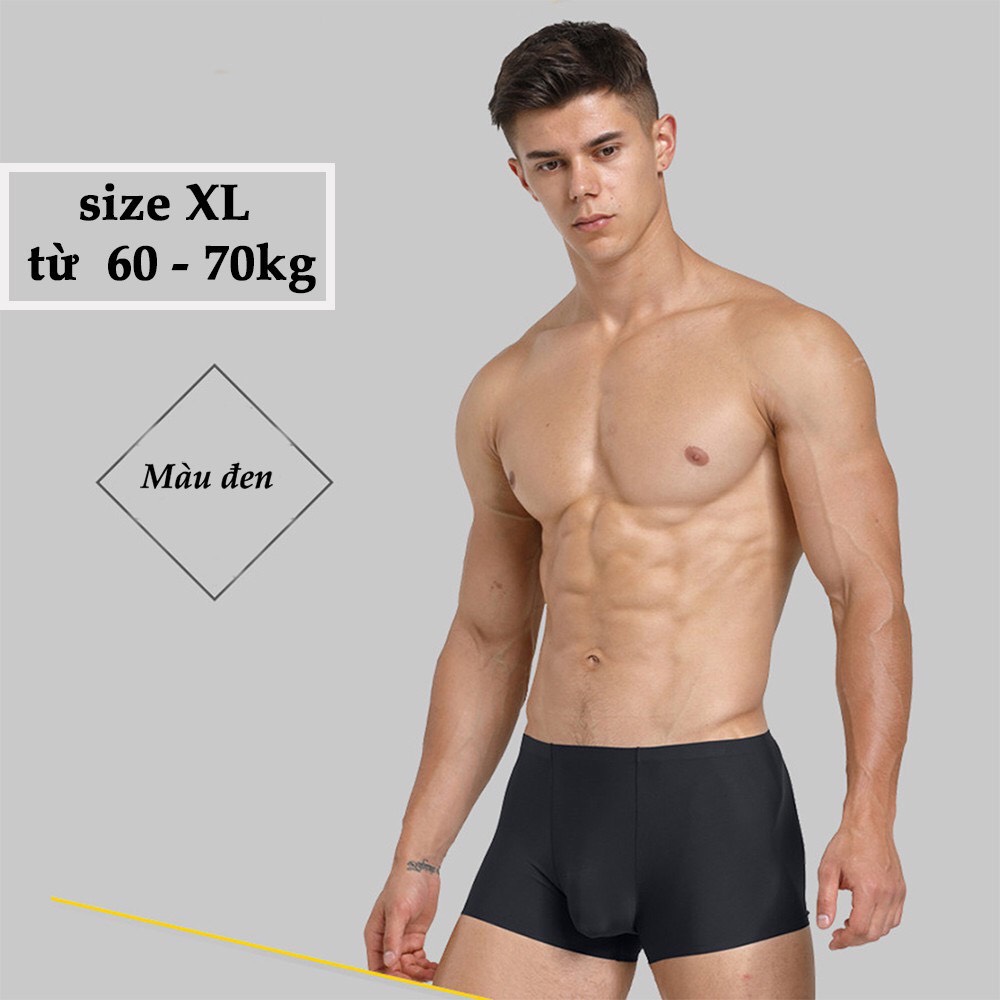 Combo 3 Quần lót nam boxer đúc lụa - Sịp nam dáng boxer