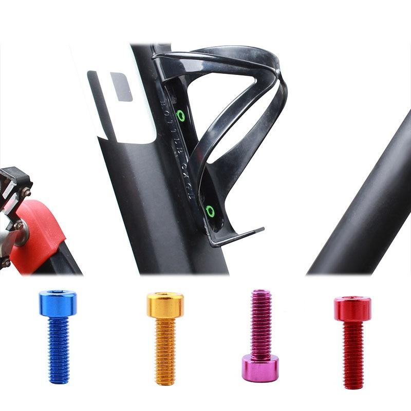 4 Pieces Water Bottle Cage Bolts Holder Screws Hex Socket Screws Aluminum Alloy Bicycle Accessories Screws Aluminum