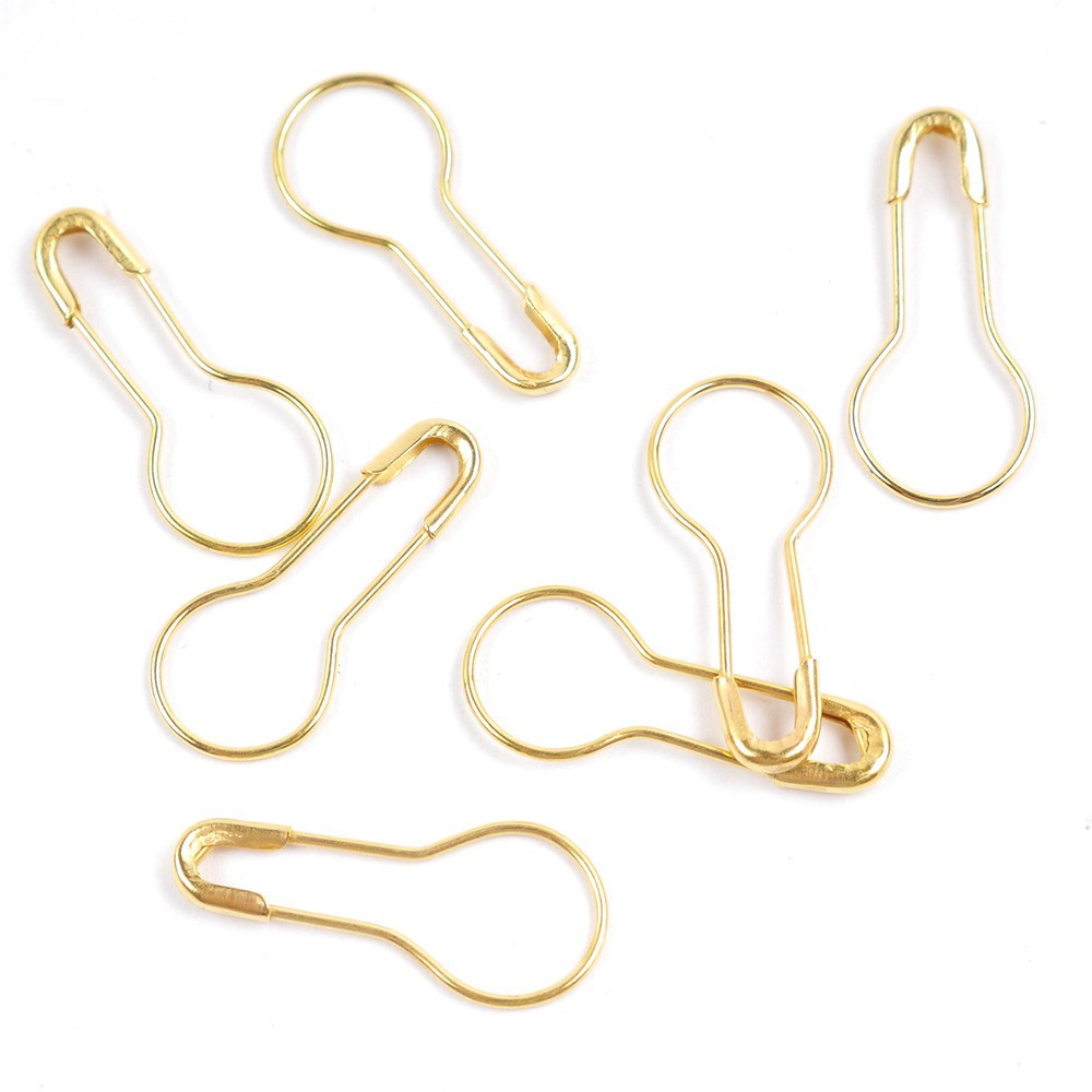 Set 100 kim tây - kim băng mạ vàng hình bầu dục