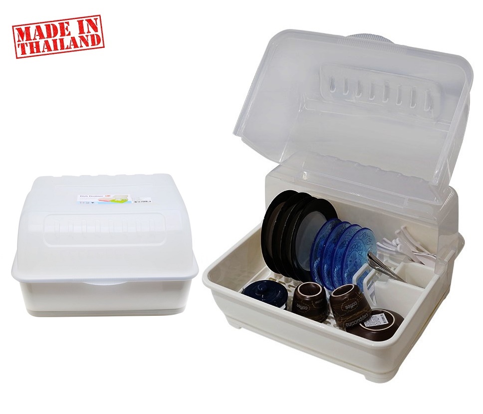 Khay úp bát đĩa có nắp đậy an toàn - Nhập khẩu Thái Lan