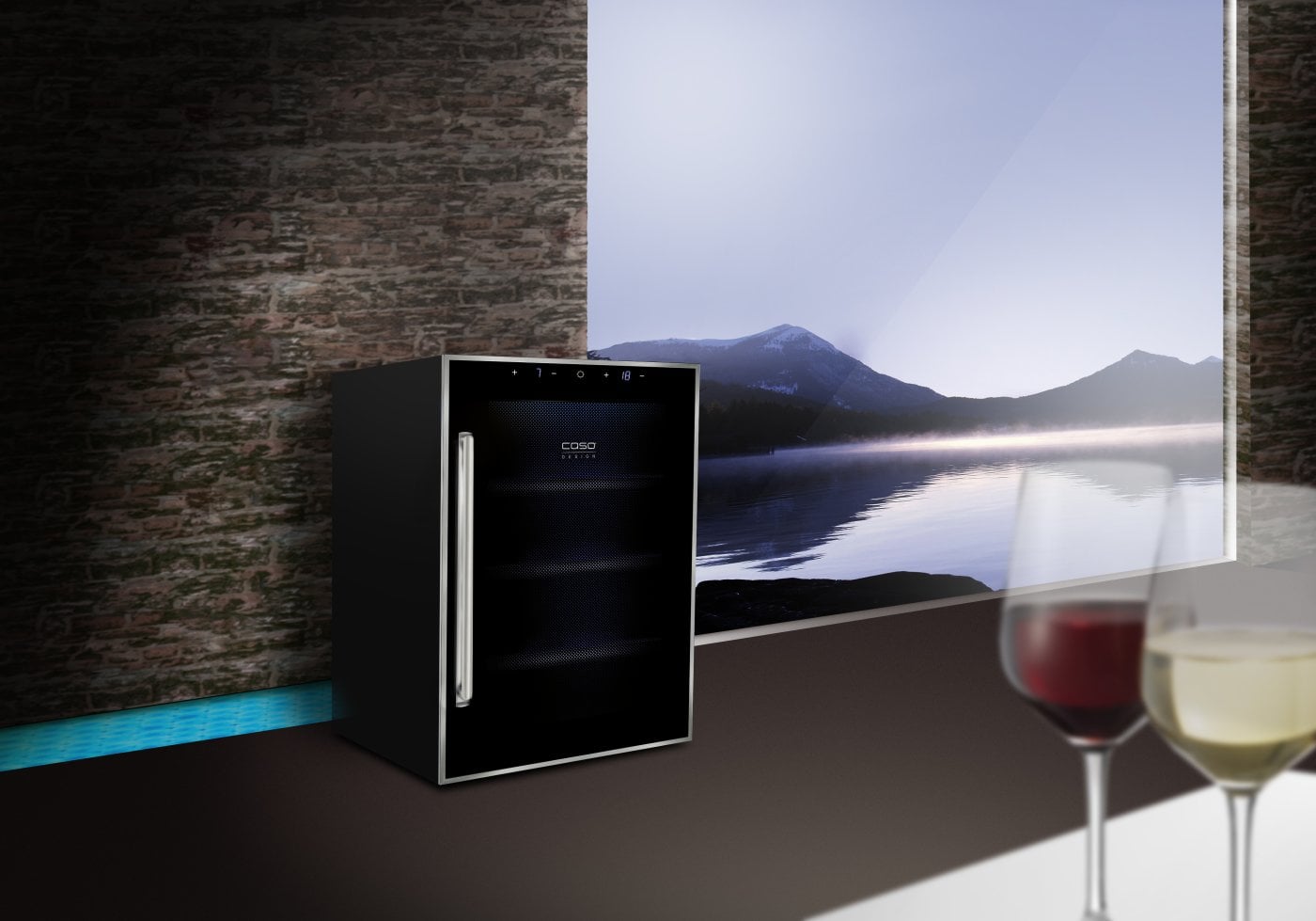 Tủ Bảo Quản Rượu Vang CASO WINE DUETTE TOUCH 12 SW-12 - Hàng Nhập Khẩu Đức