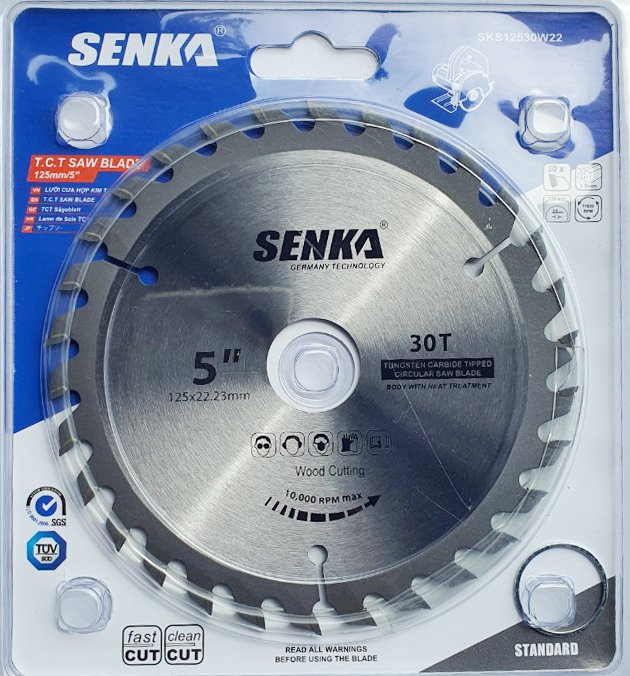 Lưỡi cưa hợp kim SENKA CẮT GỖ 125mm x 30 Răng