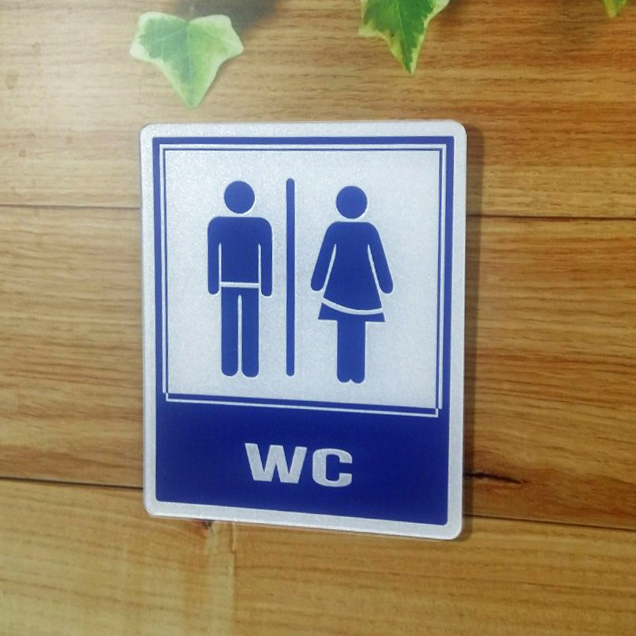 Biển WC - Biển Toilet - treo khu vệ sinh/phòng tắm khu nhà ở, văn phòng, nhà hàng, quán cafe