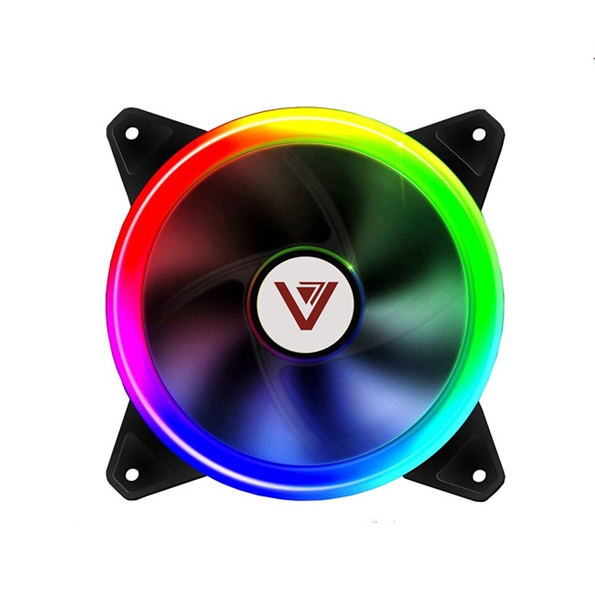 Fan Case V202B LED RGB (12cm) - Gắn Trực tiếp lên Nguồn / Tự Chuyển màu RGB - lk1984 - hàng nhập khẩu