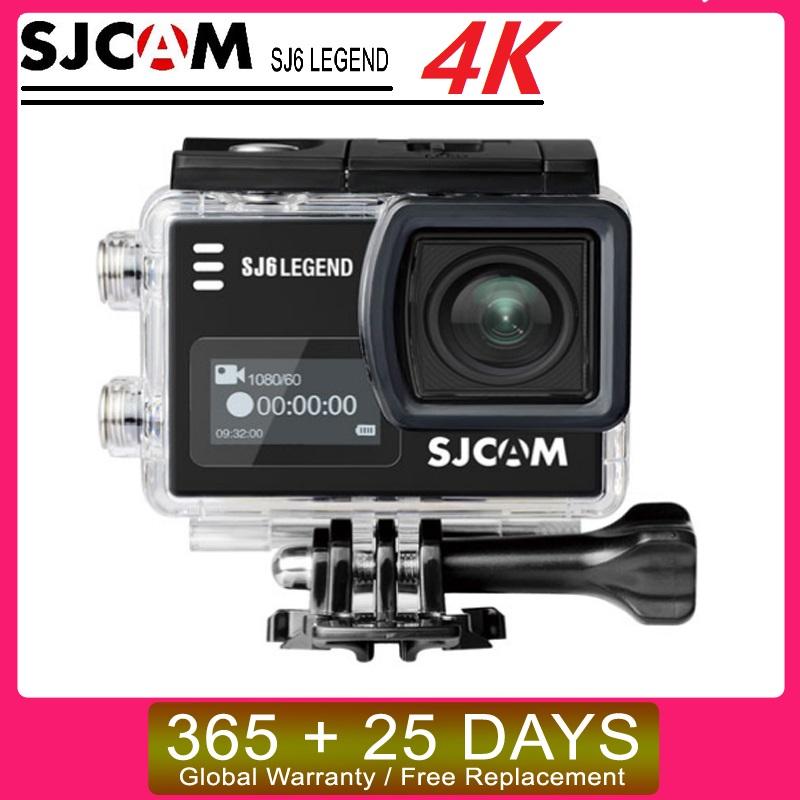 SJCAM SJ6 Legend 2' Màn hình cảm ứng Mũ bảo hiểm hành động từ xa Camera DV thể thao Chống nước 4K 24FPS NTK96660 RAW w/Màn hình phía trước