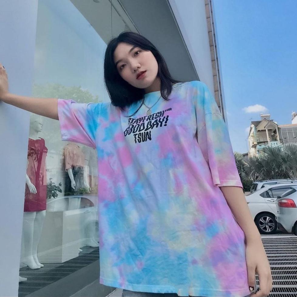 Áo thun tay lỡ áo phông unisex nam nữ form rộng STAY FRESH