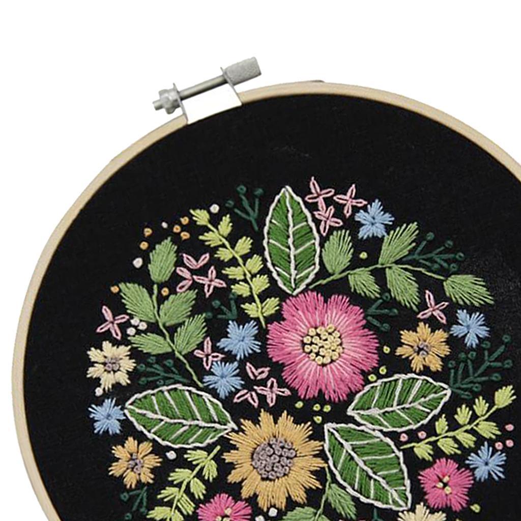 Embroidery Adult Cross Stitch Threads Kits - Flower Leaves