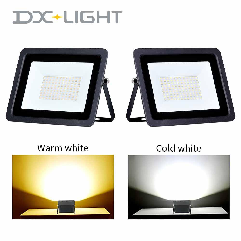 Đèn LED 300W 200W Chiếu Sáng Công Nghiệp 100W 50W 30W 20W 10W 220V Nhà Máy Hội Thảo Nhà Để Xe IP68 Đèn Làm Việc Chống Nước LED Đèn Khai Thác