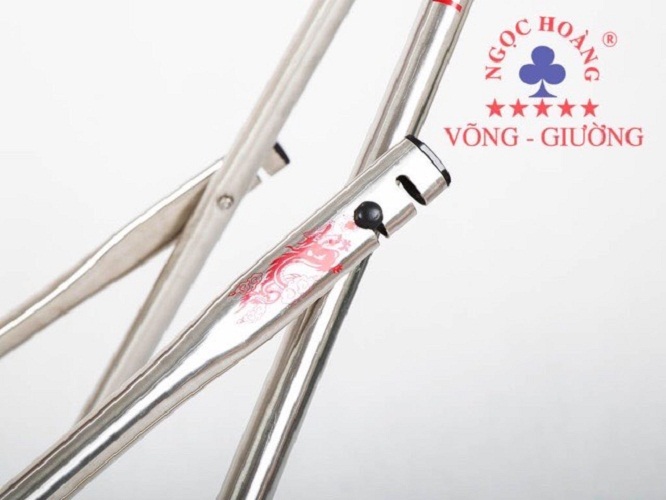 Bộ khung và võng inox  Ngọc Hoàng Thuyền Rồng , lưới võng chắc chắn thương hiệu võng giường Ngọc Hoàng