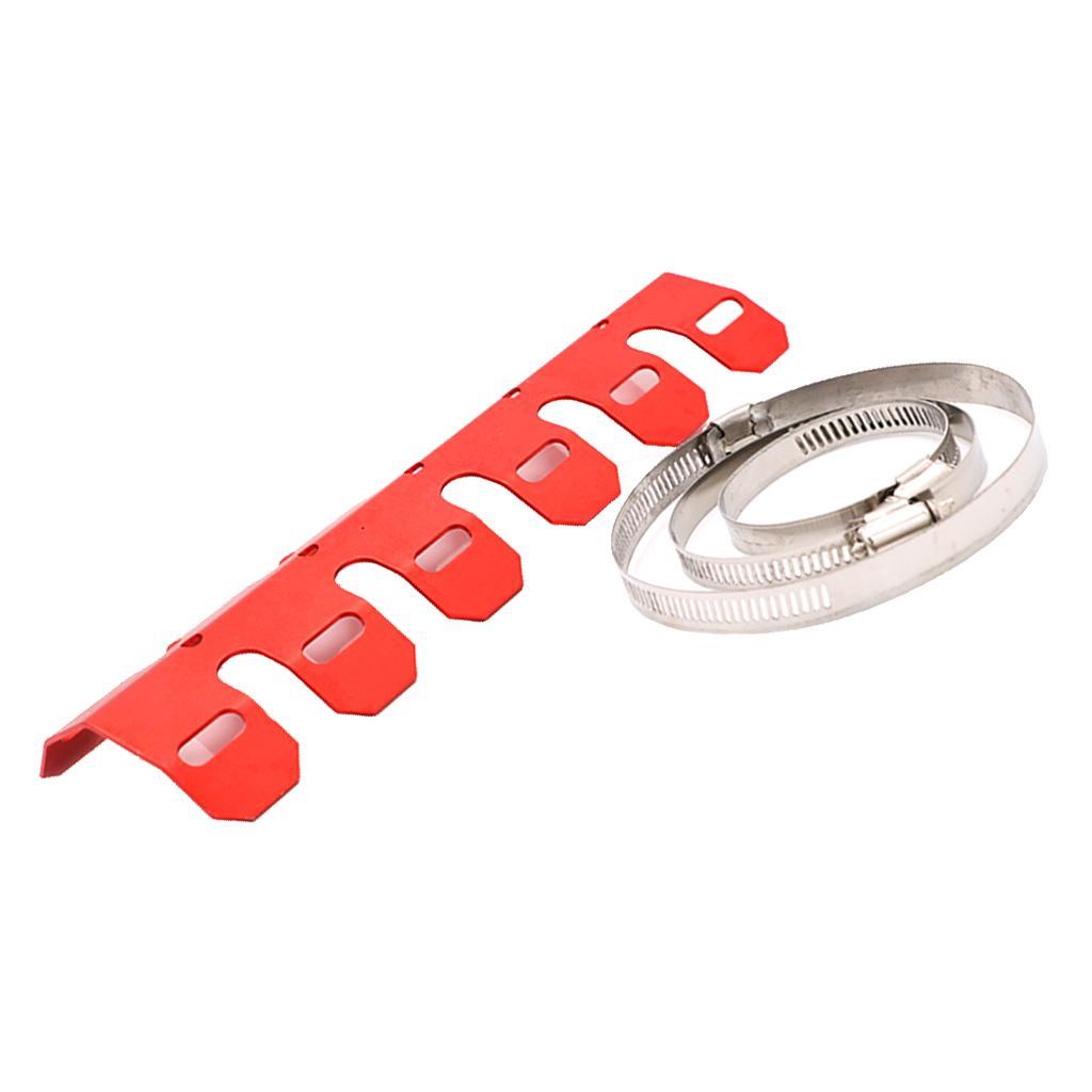 25cm Exhaust Pipe Protector Guard Heat  for  Motorcycle Red