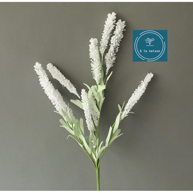 Cành hoa lavender cao 51cm nhiều nhánh dùng trong decor trang trí xinh xắn