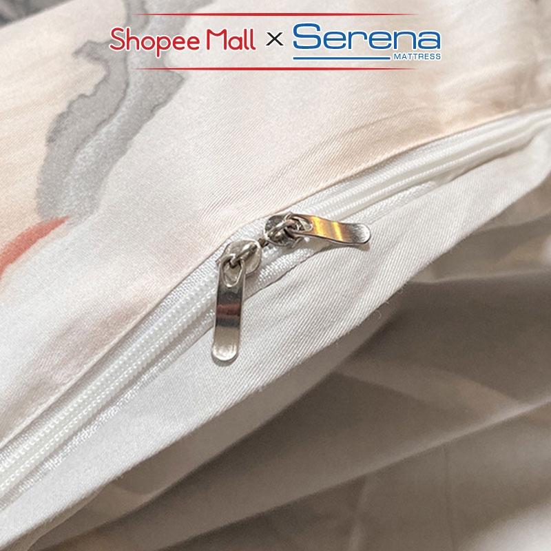 Chăn Ga Gối Nệm 5 Món Cotton Living SERENA Chính Hãng Bộ Ra Grap Gối Đệm Nệm Trải Phủ Bọc Giường Trần Bông Cao Cấp Full