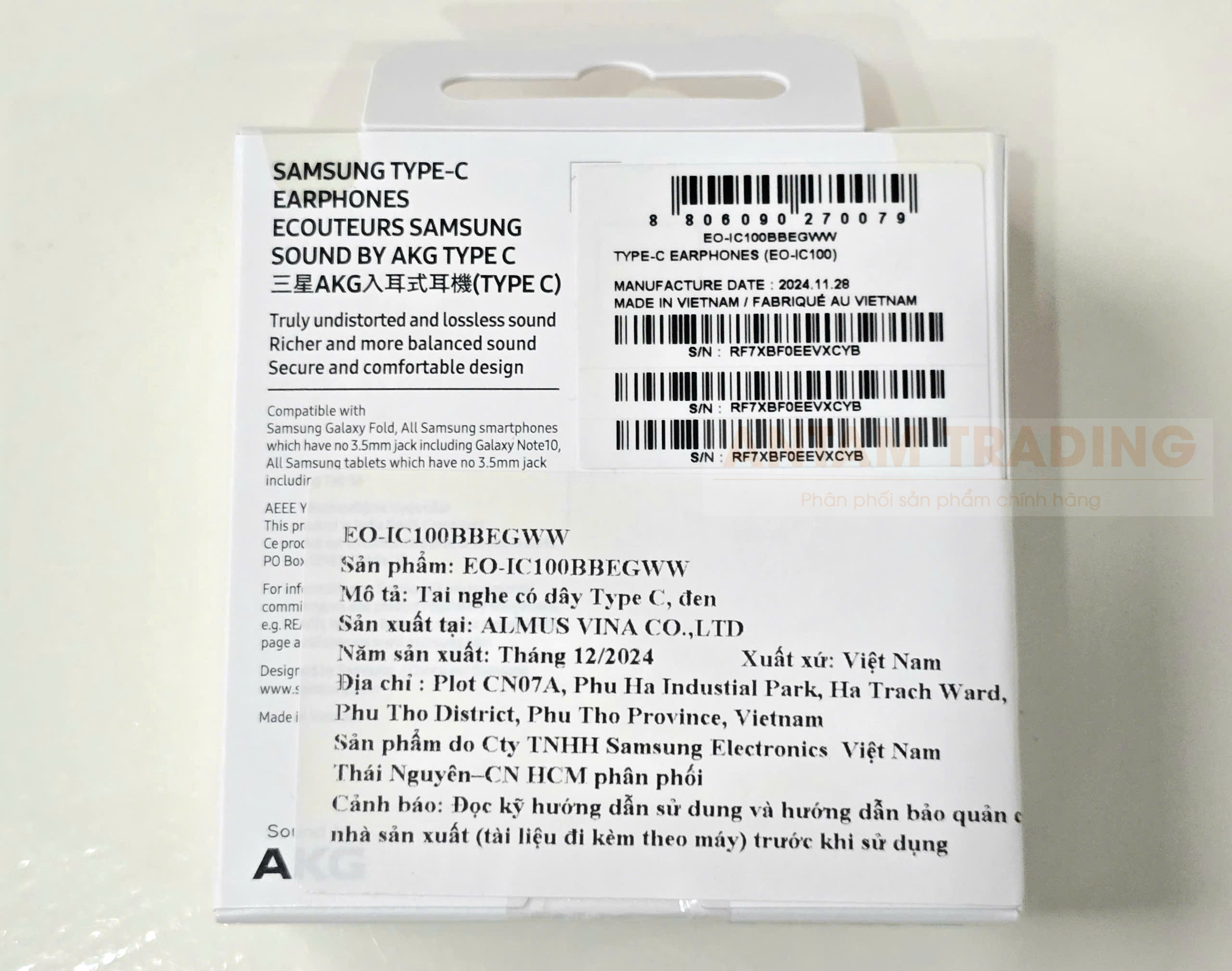 Tai nghe Samsung AKG Type-C Earphones (EO-IC100) - Hàng Chính Hãng