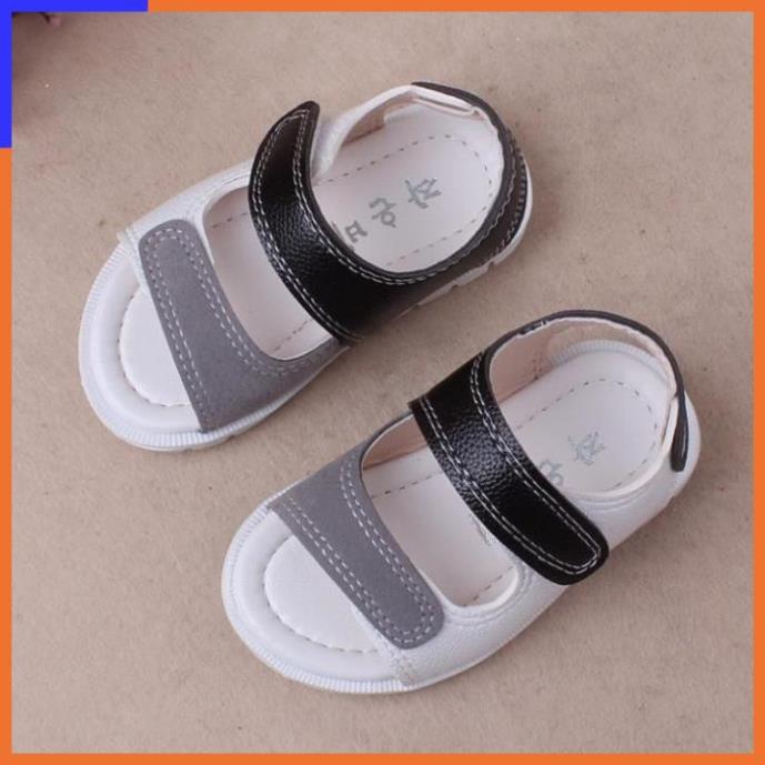 Sandal Dép bé Trai hai quai đế mềm cho cả bé mới tập đi