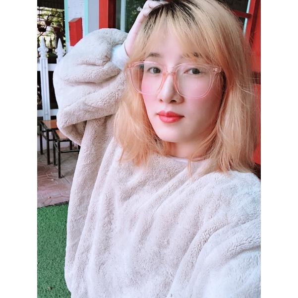 Áo sweater dáng rộng cổ tròn vải lông mịn đẹp
