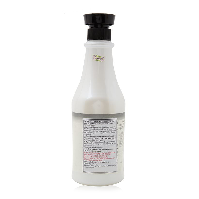 Sữa Tắm Trắng Da Và Giữ Ẩm Toàn Thân Organia White Milk Body Cleanser