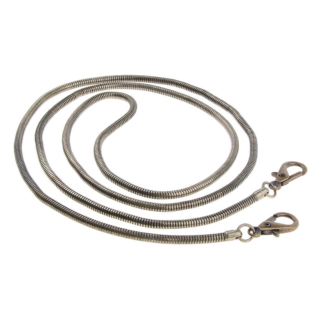 Women's Retro Metal Chain Handbag Purse Buckle Strap DIY Bag Accessories 120 cm