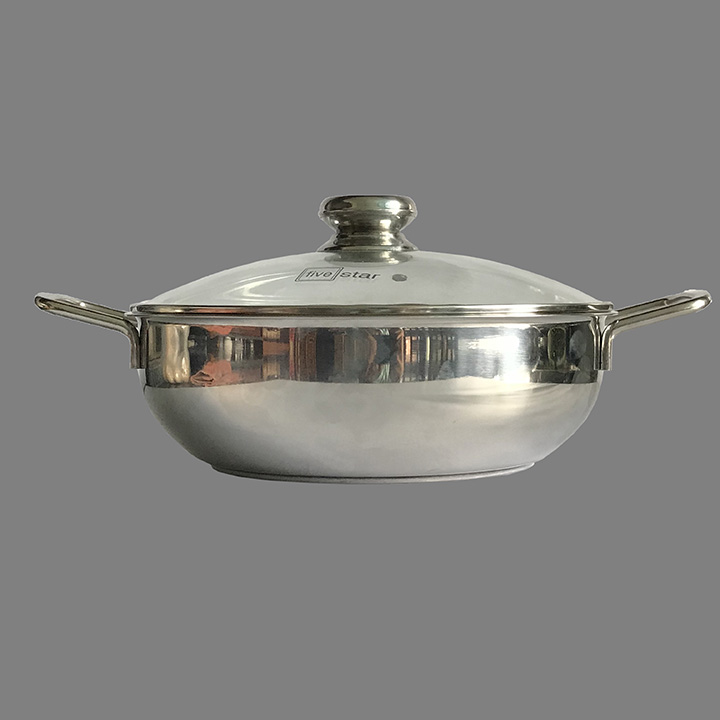 Nồi chảo lẩu inox Fivestar 3 đáy từ size 24cm, 26cm, 28cm, 32cm , có loại lòng chống dính