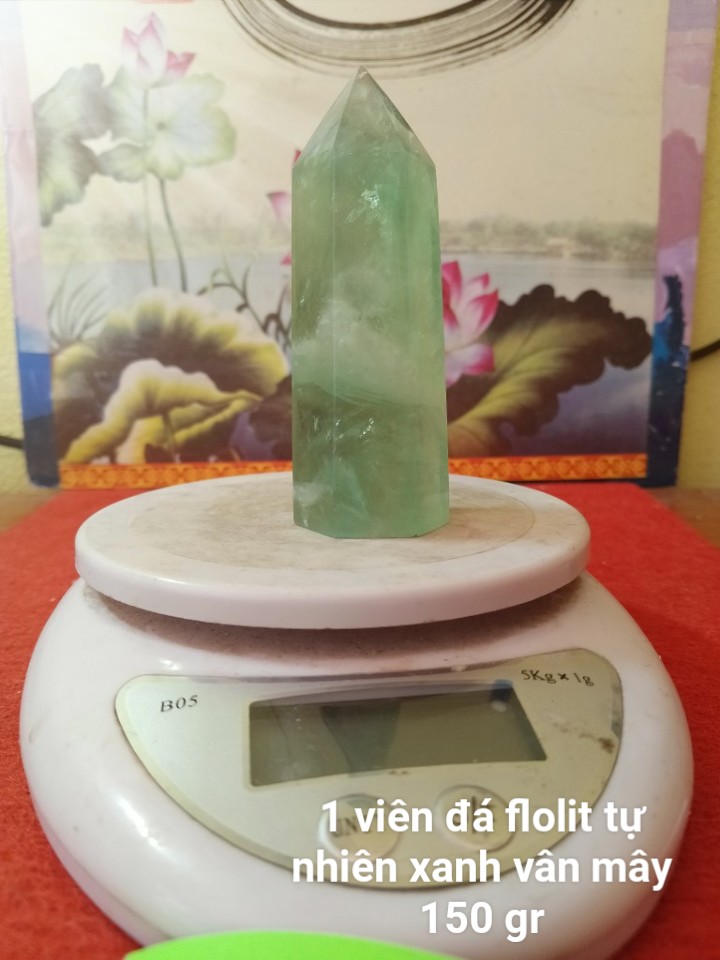 Trụ Đá Flourite Tự Nhiên Màu Xanh, Đá Thanh Tẩy Giúp Hỗ Trợ Reiki, Thiền Định, Sưu Tầm, Chặn Giấy
