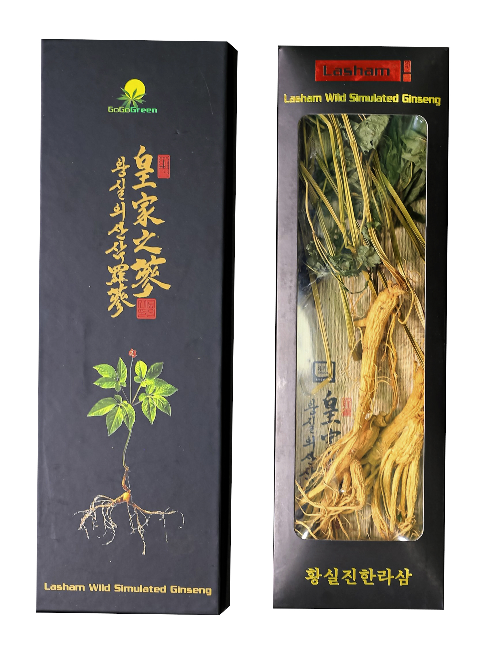 Hộp 5 Cây Sâm Núi Khô Nguyên Bản Lasham Hàn Quốc - 7 Năm Tuổi (lasham Dried Wild Simulated Ginseng -로얄 산삼 라삼)