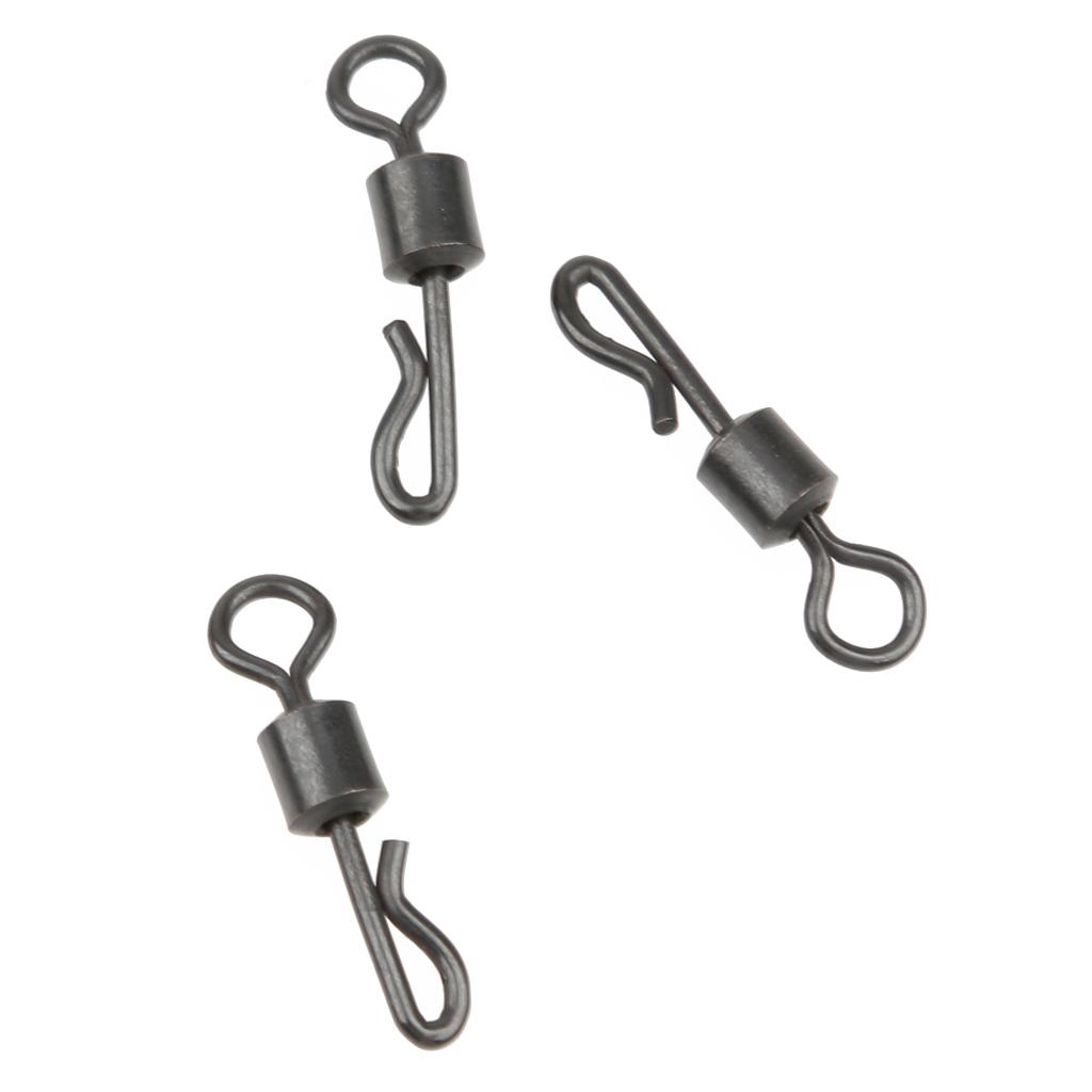 50pcs Ball Bearing Fishing Rolling Swivels Connectors Carp Trout Fishing Accessory