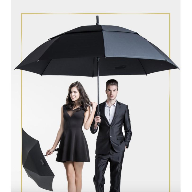 Dù xếp gọn đa năng đi mưa che nắng 2in1 Men Black Golf Umbrella size 30-inch