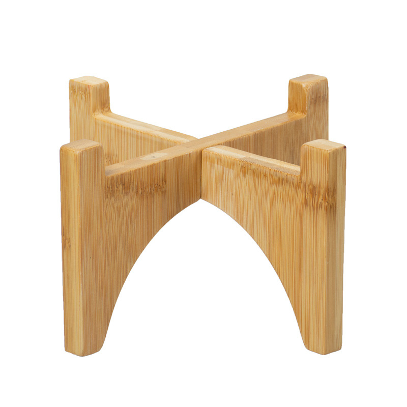 Giá kệ gỗ mini để đỡ chậu cây hoa để trong nhà hoặc ngoài trời - Gỗ tre tự nhiên