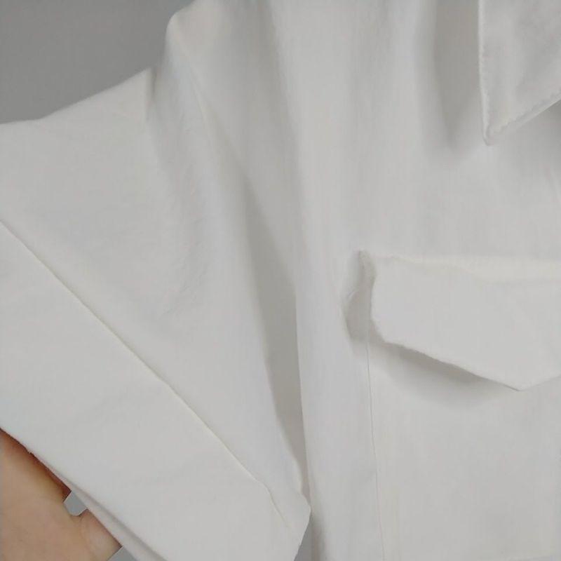 Áo sơ mi croptop tay ngắn