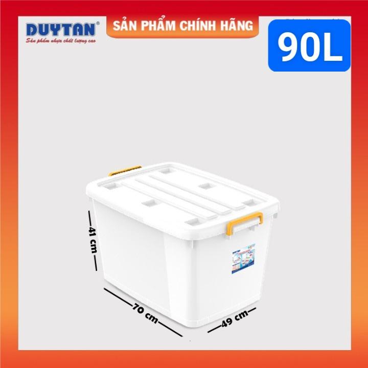 Thùng nhựa có bánh xe Duy Tân 90L 70*49*41cm