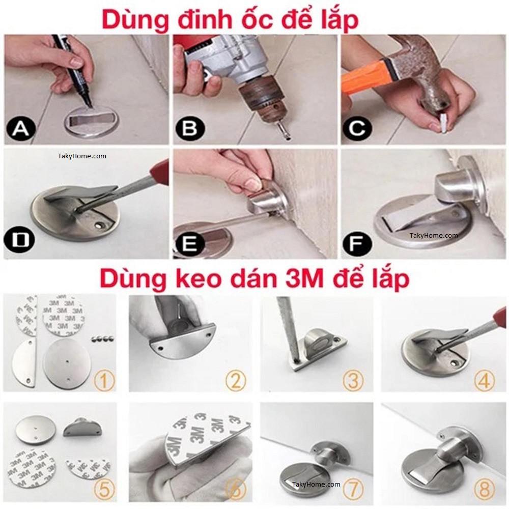 Chặn Cửa Thông Minh Nhiều Màu, Chặn Cửa Nam Châm,  Sử Dụng Miếng Dán 3M Đảm Bảo Chắc Chắn. TakyHome 1400