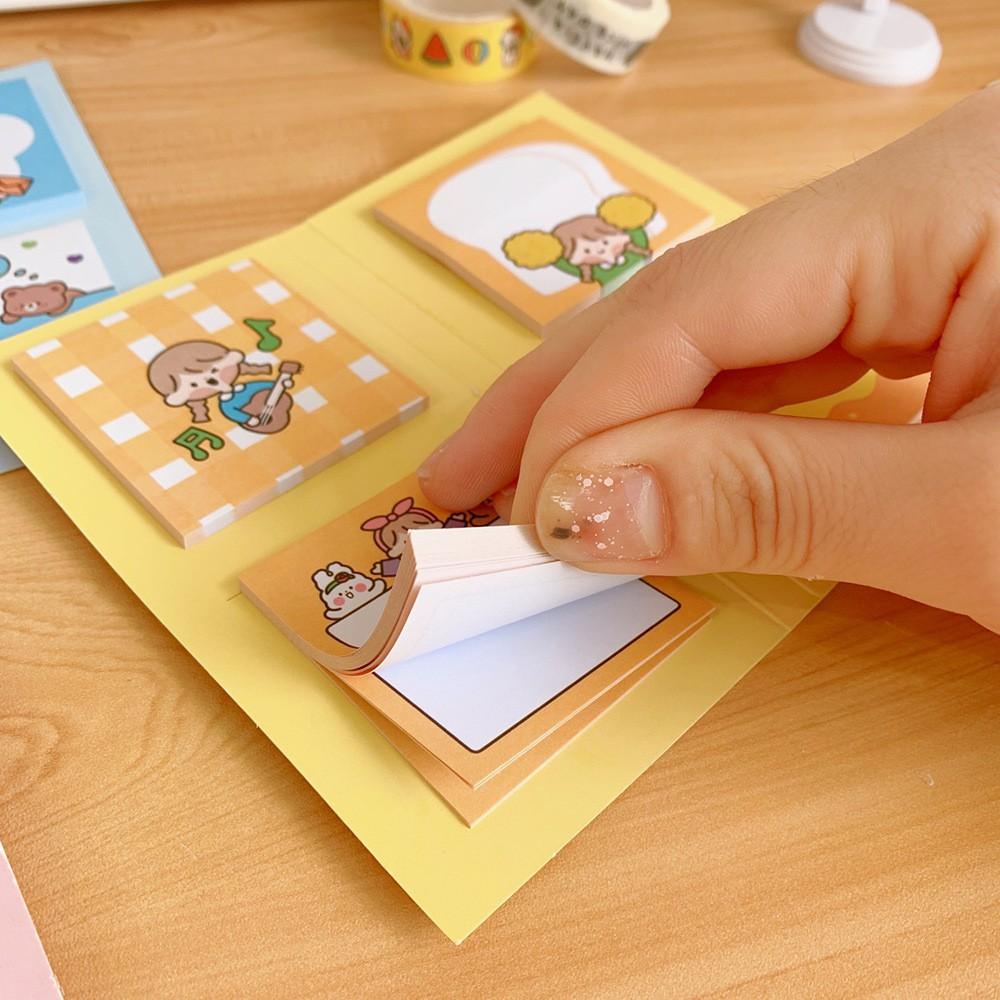 Set 120 tờ giấy dán ghi chú họa tiết cô gái cute