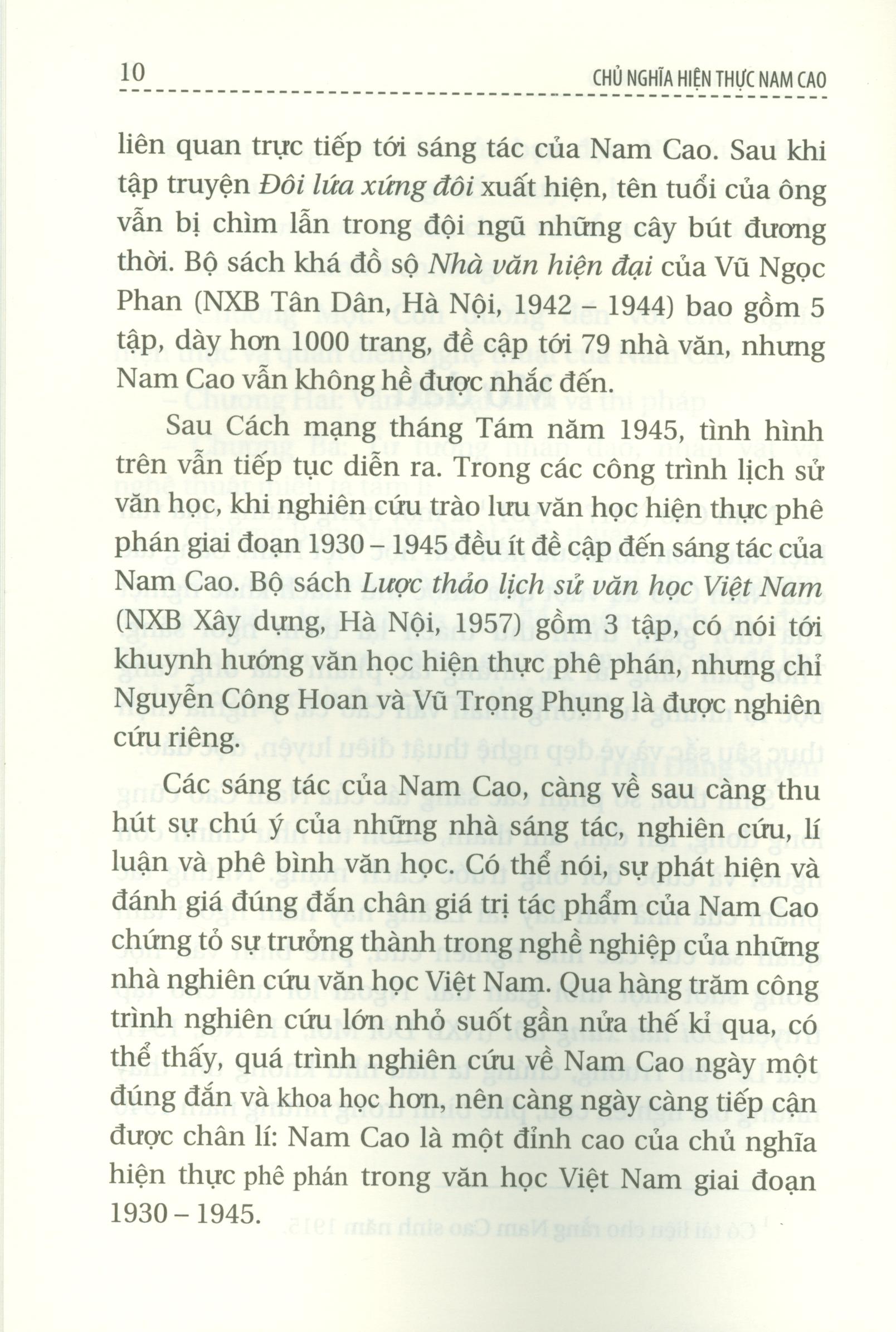 Chủ Nghĩa Hiện Thực Nam Cao - Bìa mềm