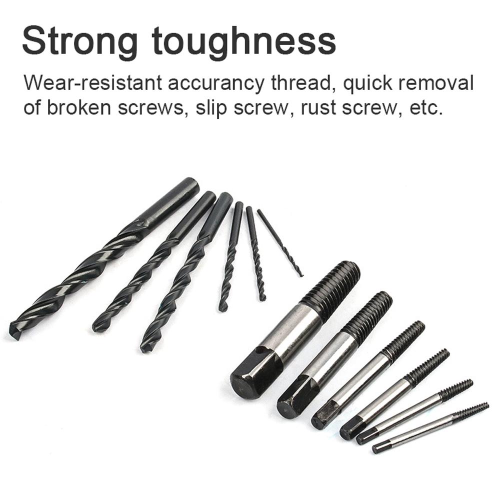 12Pcs Bolt Removal Tool Set Manual Screw Remover Rust Screw Broken Screws Stuck Screw Extractor Kit