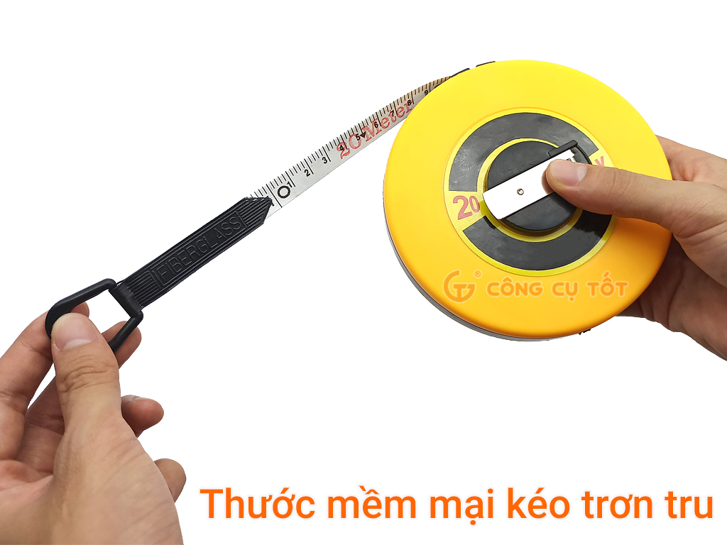 Thước dây vải sợi thủy tinh cuộn 20m