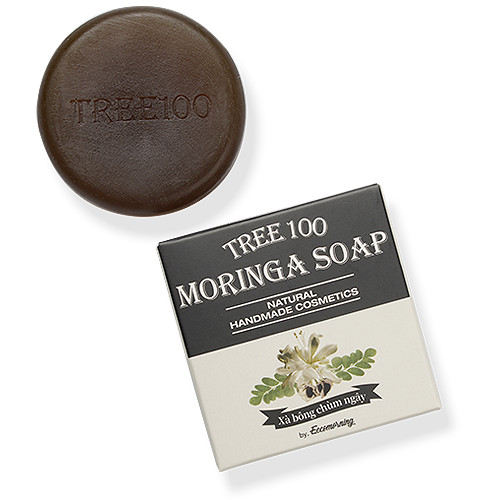 Xà Bông Chùm Ngây Cao Cấp – TREE100 Moringa Soap 1pc