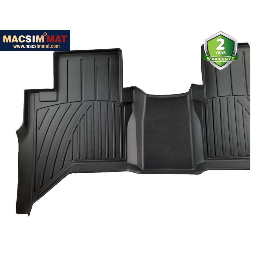 Thảm lót sàn xe ô tô Toyota Hilux 2015-đến nay Nhãn hiệu Macsim chất liệu nhựa TPV cao cấp màu đen màu be