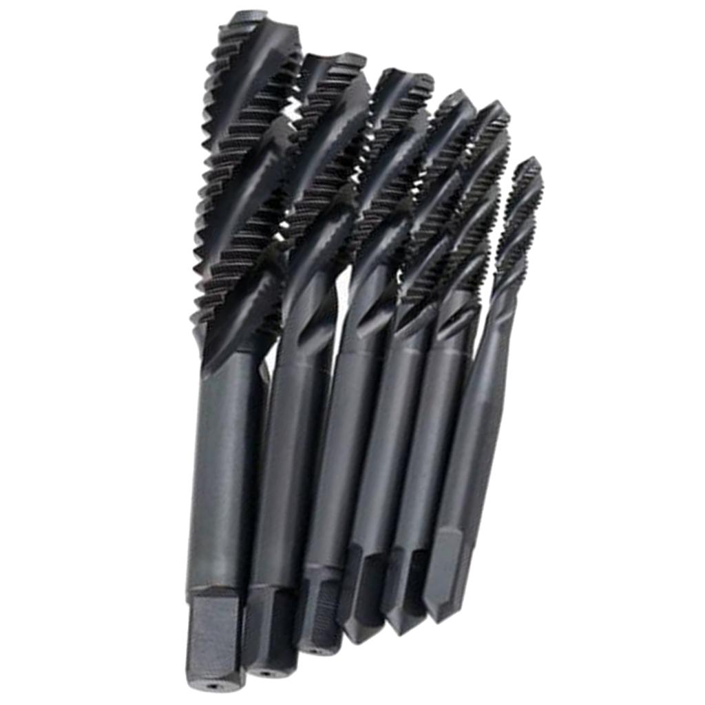 Woodworking Hole Bit HSS Screw Hand Tap Spiral Screw Thread Drill Bit - 5pcs