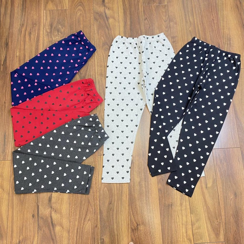 Quần thun dài, quần leggings ôm cho bé gái đi chơi đi học size 20-40kg chất cotton co giãn chuẩn form