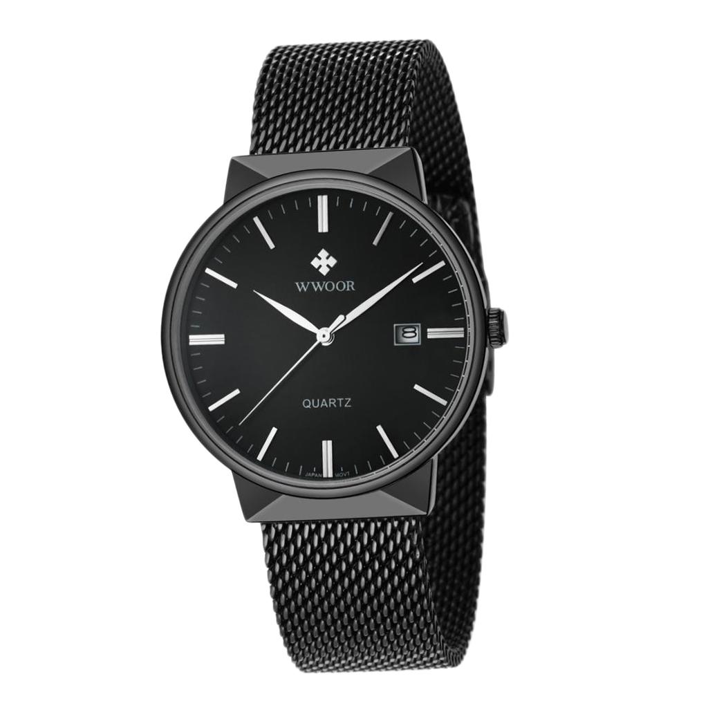 Men's Quartz Watch Casual Business Dress Wristwatch Waterproof 3ATM - Metal Mesh Strap Watch for Boys Gifts