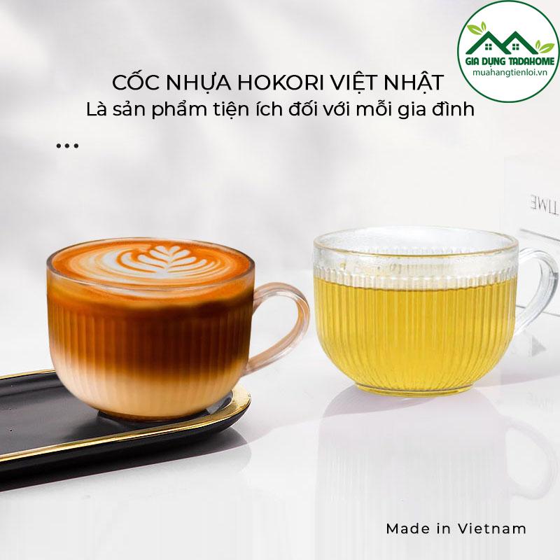 LY (Cốc) BẦU TĂM TRONG SUỐT UỐNG CAFE, TRÀ CHỊU NHIỆT 250ml/400ml VIỆT NHẬT HOKORI 6390 6391 - TADAHOME