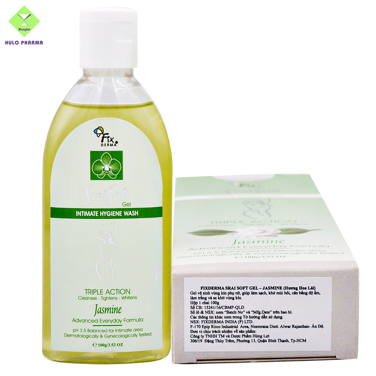 Gel vệ sinh phụ nữ Fixderma Srai Soft Gel – Jasmine (Hương Hoa Lài) (100g)