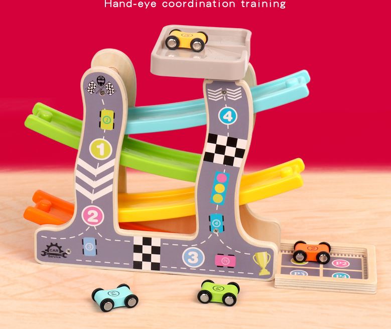 Xe Trượt Quán Tính 4 Tầng Bằng Gỗ