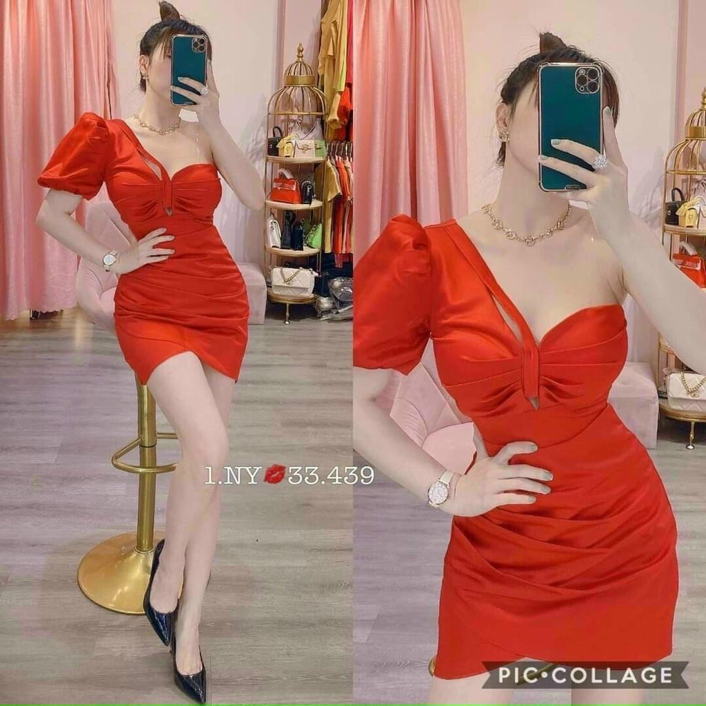 Váy đầm nữ body cúp ngực lệch vai kiểu dáng trẻ trung sang chảnh