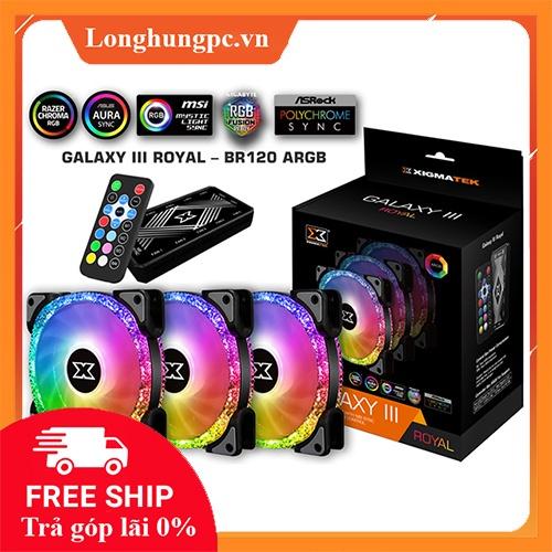 Xigmatek Galaxy III ROYAL - BR120 ARGB (EN46119): HUB FAN (PACK x3, CONTROLLER, POWER HUB)