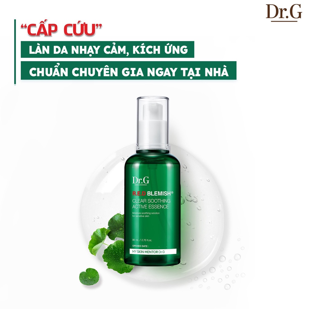 Tinh Chất Dưỡng Ẩm, Làm Dịu Da, Giảm Thâm Mụn Dr.G R.E.D Blemish Clear Soothing Active Essence 80ml