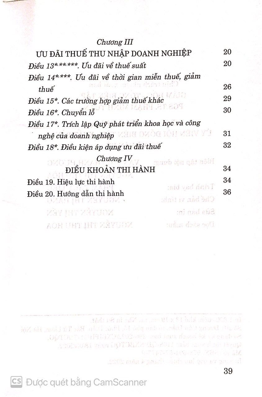 Luật thuế thu nhập doanh nghiệp ( Sửa đổi, bổ sung năm 2013, 2014, 2020
