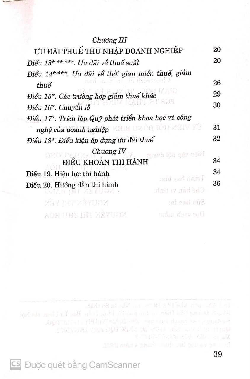 Luật thuế thu nhập doanh nghiệp ( Hiện hành ) ( Sửa đổi, bổ sung năm 2013, 2014, 2020