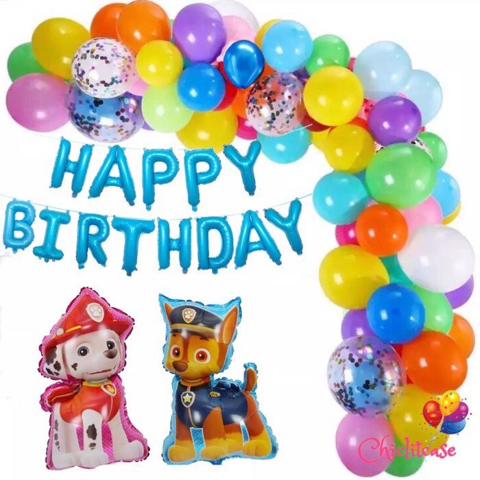 Combo bong bóng chó cứu hộ - Paw Patrol theme CCH02